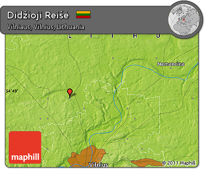 Physical Map of Didžioji Reišė