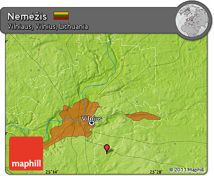 Physical Map of Nemėžis