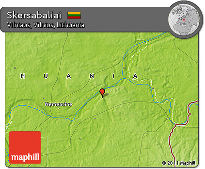 Physical Map of Skersabaliai