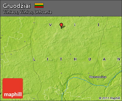 Physical Map of Gruodžiai