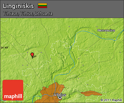 Physical Map of Linginiškis