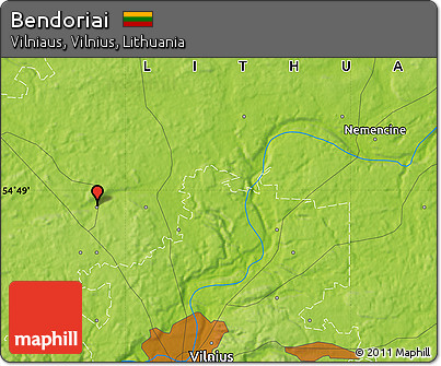 Physical Map of Bendoriai
