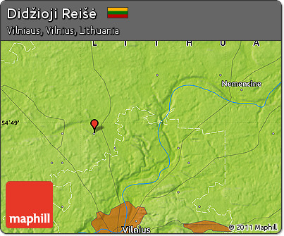 Physical Map of Didžioji Reišė
