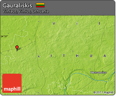 Physical Map of Gaurališkis