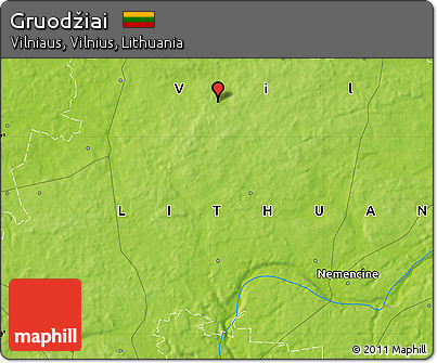 Physical Map of Gruodžiai