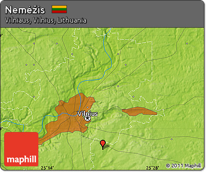 Physical Map of Nemėžis