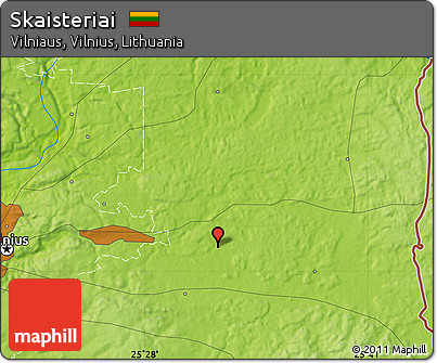 Physical Map of Skaisteriai