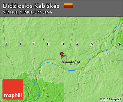 Political Map of Didžiosios Kabiškės