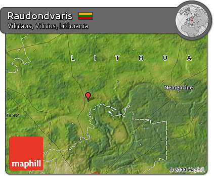Satellite Map of Raudondvaris
