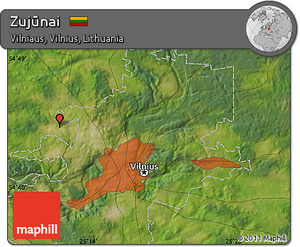 Satellite Map of Zujūnai