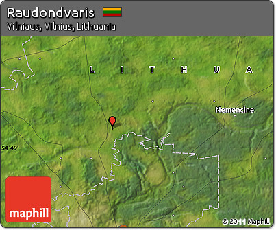 Satellite Map of Raudondvaris