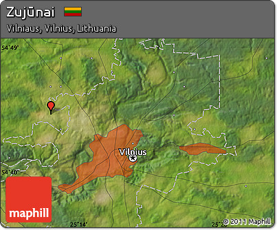 Satellite Map of Zujūnai