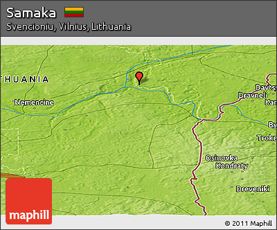 Physical Panoramic Map of Samaka