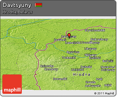 Physical Panoramic Map of Davtsyuny