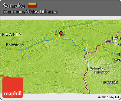 Physical Panoramic Map of Samaka
