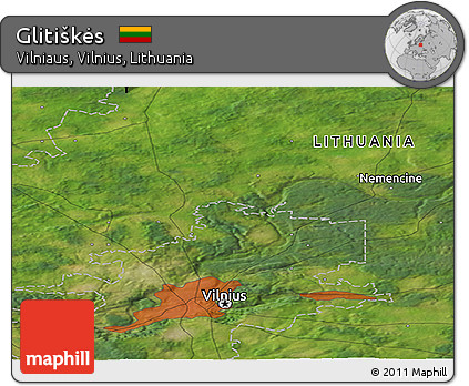 Satellite Panoramic Map of Glitiškės
