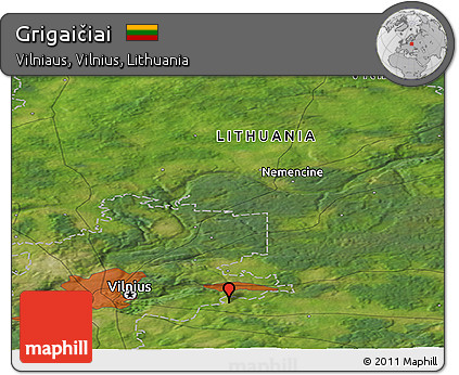 Satellite Panoramic Map of Grigaičiai