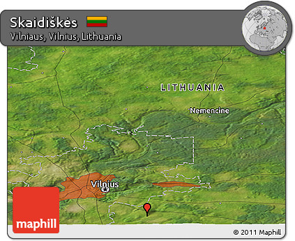 Satellite Panoramic Map of Skaidiškės