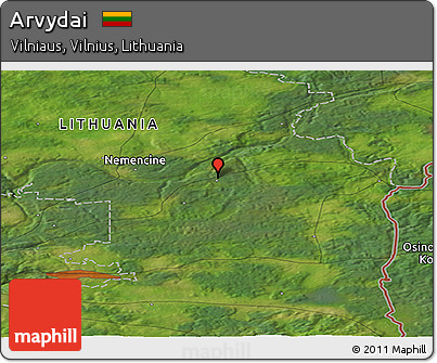 Satellite Panoramic Map of Arvydai