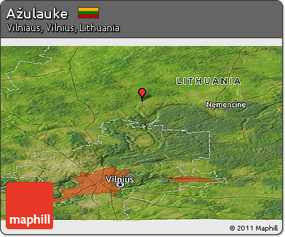 Satellite Panoramic Map of Ažulauke