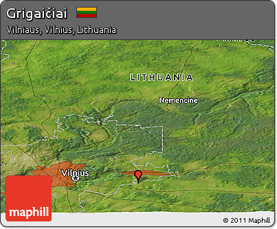 Satellite Panoramic Map of Grigaičiai