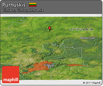 Satellite Panoramic Map of Purnuškis