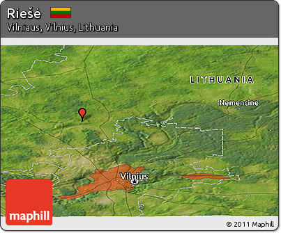 Satellite Panoramic Map of Riešė