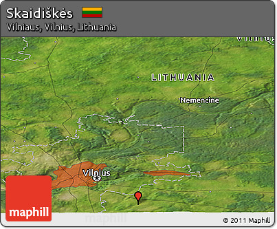 Satellite Panoramic Map of Skaidiškės
