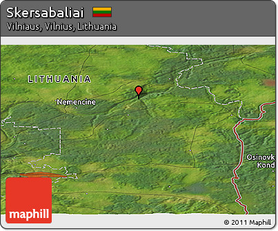 Satellite Panoramic Map of Skersabaliai