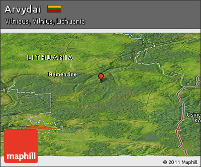 Satellite Panoramic Map of Arvydai