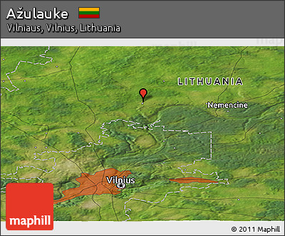 Satellite Panoramic Map of Ažulauke