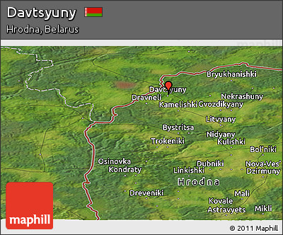 Satellite Panoramic Map of Davtsyuny