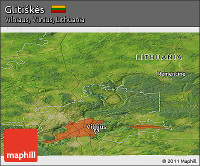 Satellite Panoramic Map of Glitiškės