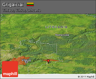 Satellite Panoramic Map of Grigaičiai