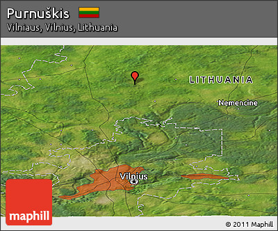Satellite Panoramic Map of Purnuškis