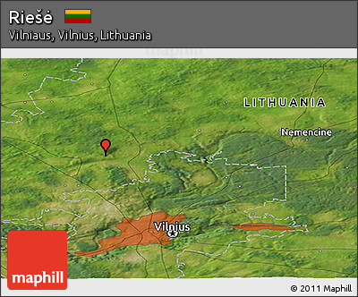 Satellite Panoramic Map of Riešė
