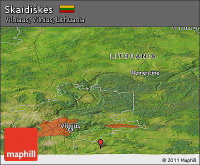 Satellite Panoramic Map of Skaidiškės