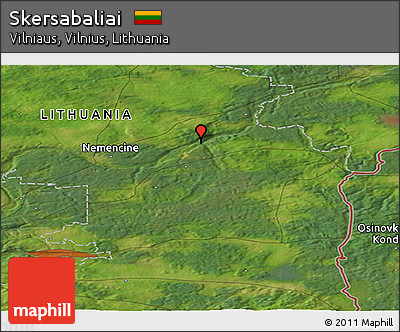 Satellite Panoramic Map of Skersabaliai