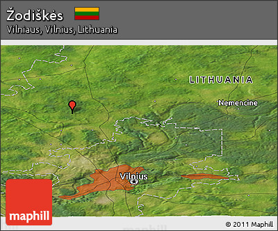 Satellite Panoramic Map of Žodiškės