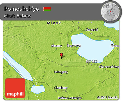 Physical 3D Map of Pomoshch'ye