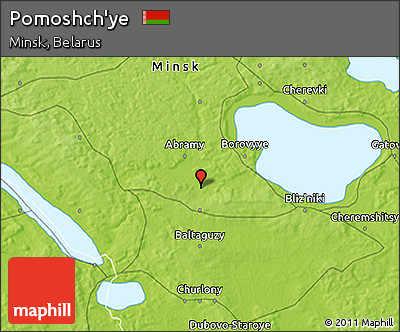 Physical 3D Map of Pomoshch'ye