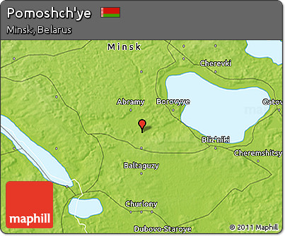 Physical 3D Map of Pomoshch'ye
