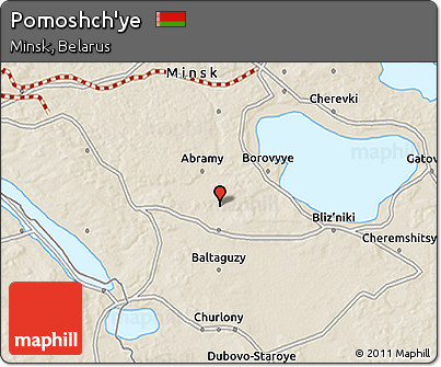 Shaded Relief 3D Map of Pomoshch'ye