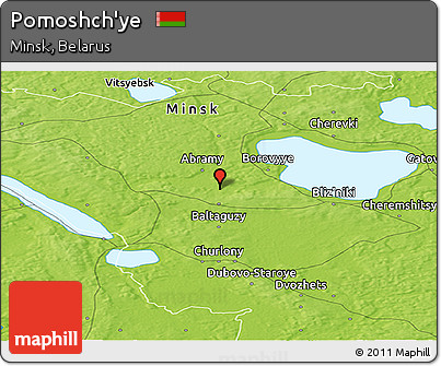 Physical Panoramic Map of Pomoshch'ye
