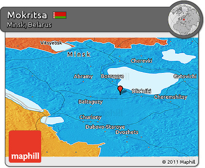 Political Panoramic Map of Mokritsa
