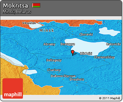 Political Panoramic Map of Mokritsa