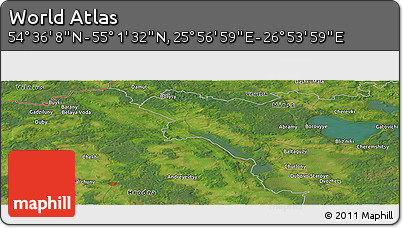 Satellite Panoramic Map of the Area around 54° 48' 50" N, 26° 25' 29" E