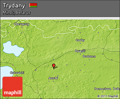 Physical 3D Map of Trydany