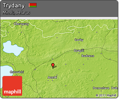 Physical 3D Map of Trydany