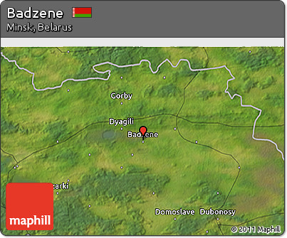 Satellite 3D Map of Badzene